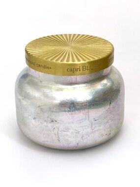 Anthropologie Capri Blue *EMPTY* 19 Oz IRIDESCENT Signature Jar w/GOLD Lid